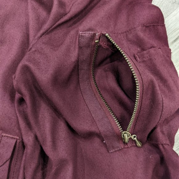 Burgundy Bomber Jacket - Picture 3 of 5